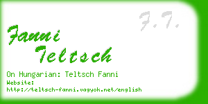 fanni teltsch business card